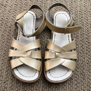 Salt Water Sandals by Hoy - Shiny Gold Kids Sandals
